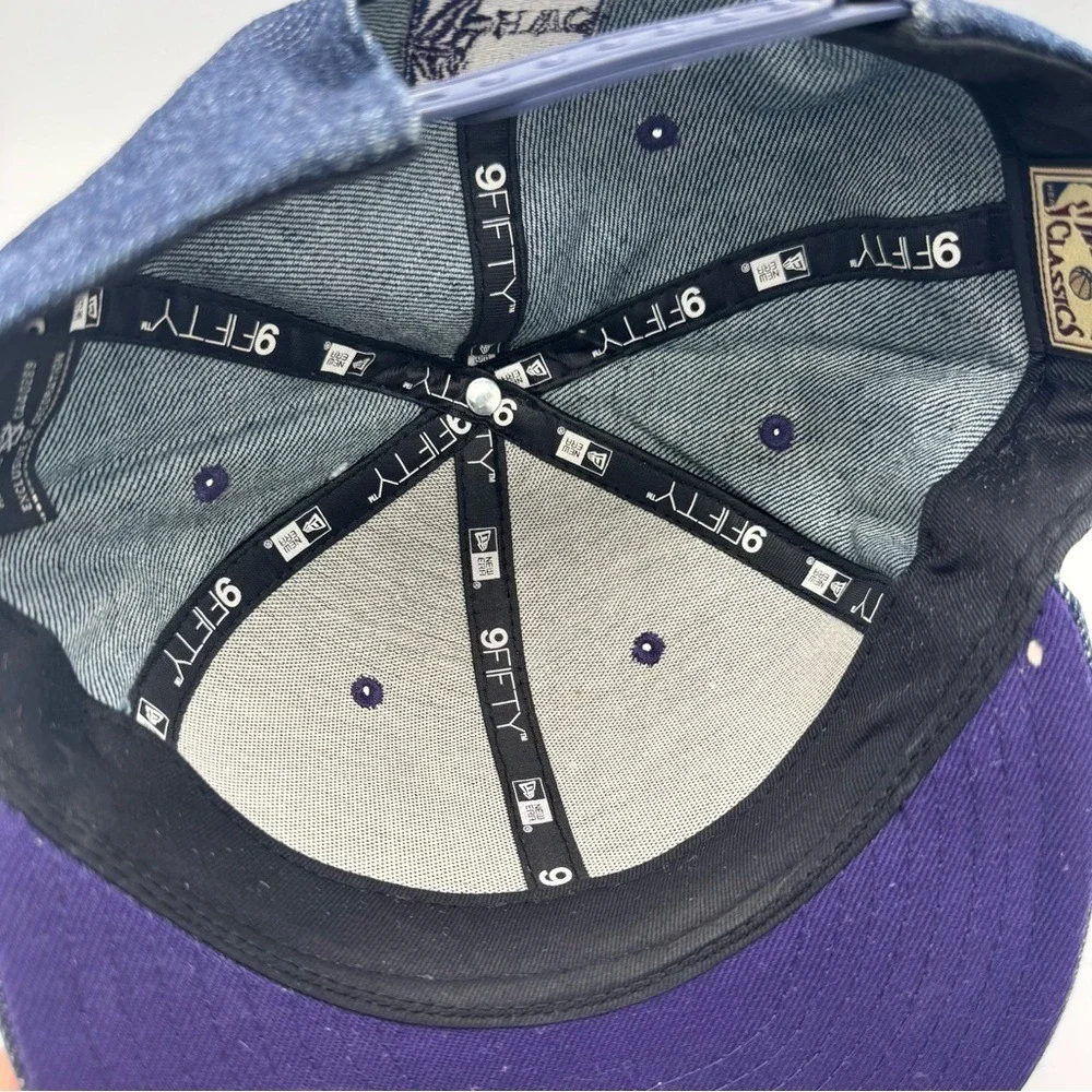 Vintage‎ New Era Charlotte Hornets 9FIFTY SnapBack Cap NBA Hardwood Classics GUC